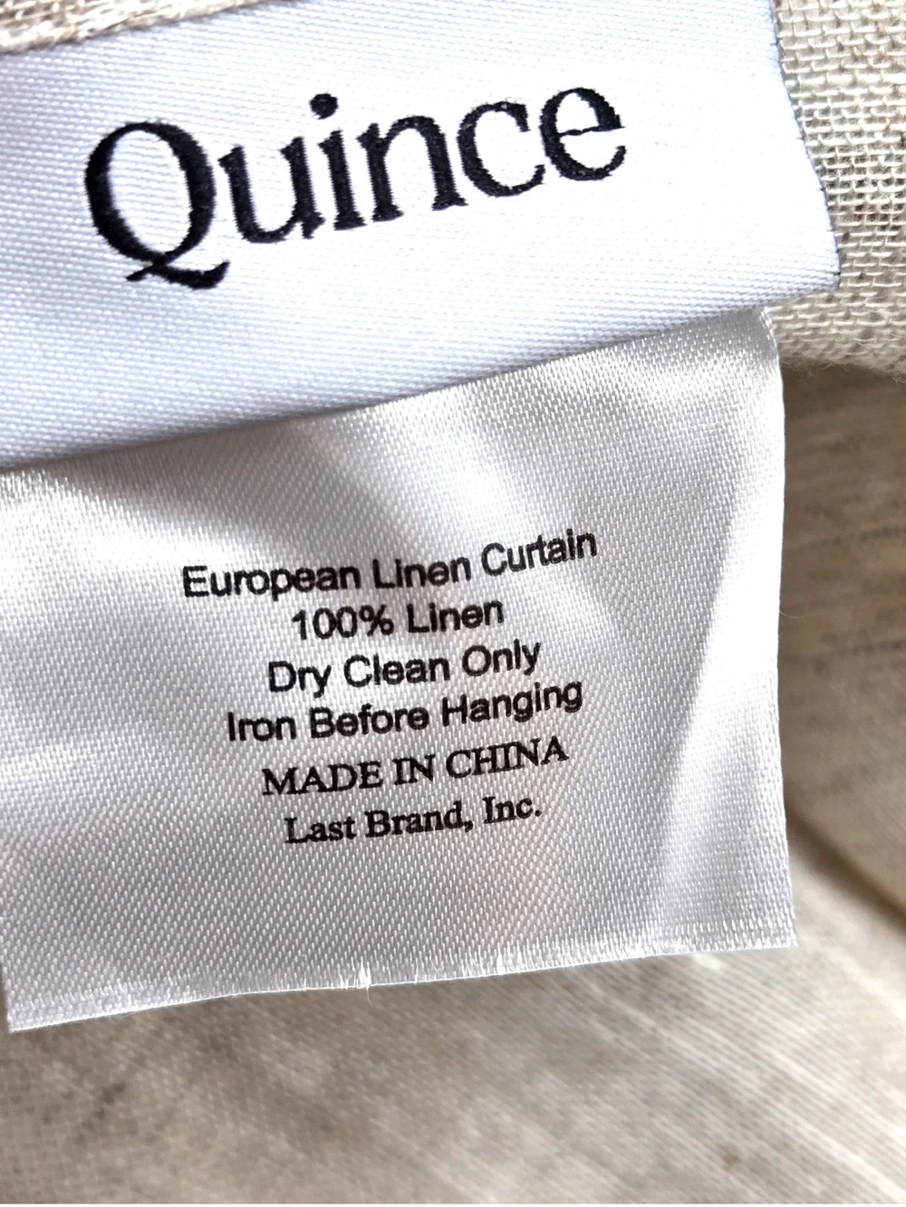 NWOT QUINCE Set Of 4 48x84 European Linen Sheer Curtains Flax 9815